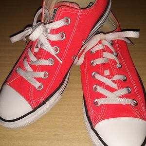 CONVERSE neon red Chuck Taylor sneakers sz 9